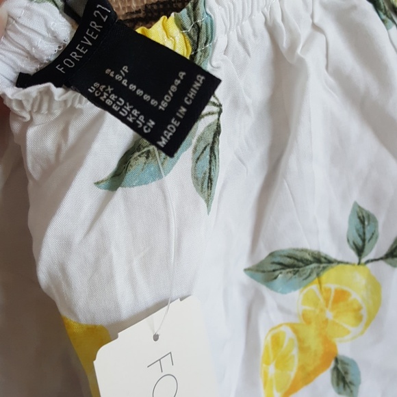 Lemons Off The Shoulder Top - Picture 2 of 4